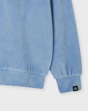 Load image into Gallery viewer, Fallett Velour Collar Sweatshirt Melange Sky Blue