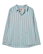 将图片加载到图库查看器,N. Archive Lux Fabric Stripe Cotton Shirt Blue