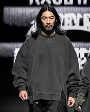 Load image into Gallery viewer, AJOBYAJO Twofold Wide Washed Sweatshirt Charcoal