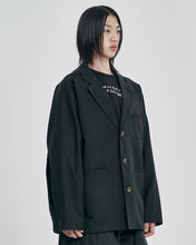 Load image into Gallery viewer, AJOBYAJO Wool Blended Batwing Jacket Black