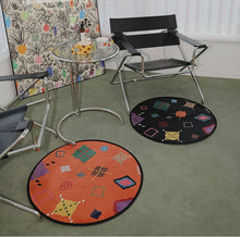 Load image into Gallery viewer, UNALLOYED Argyle Circle Rug Orange