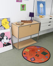 Load image into Gallery viewer, UNALLOYED Argyle Circle Rug Orange