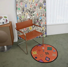 Load image into Gallery viewer, UNALLOYED Argyle Circle Rug Orange