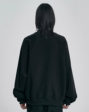 Load image into Gallery viewer, AJOBYAJO Raglan High Neck Arch Logo Sweatshirt Black