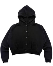 Load image into Gallery viewer, PLASMA SPHERE Patch Applique Hooded Jumper Black