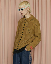 Load image into Gallery viewer, UNALLOYED Button Argyle Jacket Olive