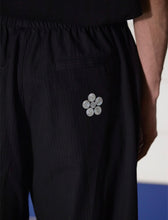 Load image into Gallery viewer, UNALLOYED Button Flower Stripe Pant Black