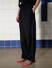 Load image into Gallery viewer, UNALLOYED Button Flower Stripe Pant Black