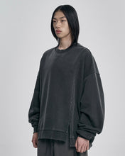 Load image into Gallery viewer, AJOBYAJO Twofold Wide Washed Sweatshirt Charcoal