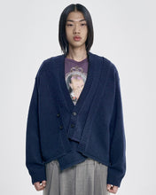 Load image into Gallery viewer, AJOBYAJO Double Layered Cardigan Navy
