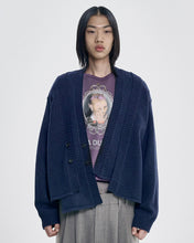 Load image into Gallery viewer, AJOBYAJO Double Layered Cardigan Navy