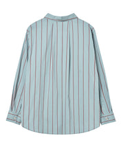 将图片加载到图库查看器,N. Archive Lux Fabric Stripe Cotton Shirt Blue