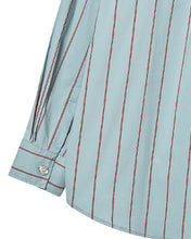 将图片加载到图库查看器,N. Archive Lux Fabric Stripe Cotton Shirt Blue