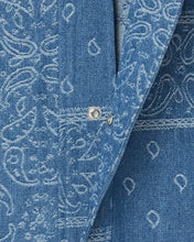 Load image into Gallery viewer, N. Archive Vintage Bandana Denim 1/2 Shirt Light Blue