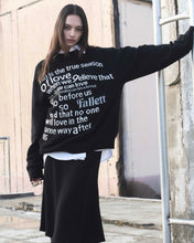 Load image into Gallery viewer, Fallett Youth Letter Knit Black