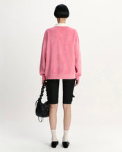 Load image into Gallery viewer, Fallett Velour Collar Sweatshirt Pink