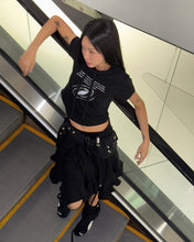 Load image into Gallery viewer, PLASMA SPHERE Universe Scarf Tee Black