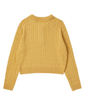 Load image into Gallery viewer, ILP New Parisian Cashmere Cable Crop Knit Yellow