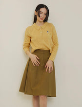 Load image into Gallery viewer, ILP New Parisian Cashmere Cable Crop Knit Yellow