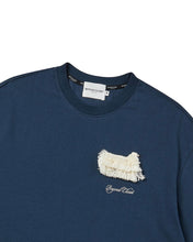 Load image into Gallery viewer, ILP Hand Made Art Work Dog Detail T-Shirt Navy