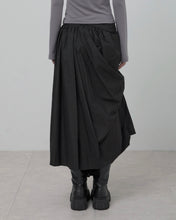 将图片加载到图库查看器,FLARE UP Asymmetrical Draped Layered Long Skirt Black
