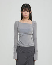 将图片加载到图库查看器,FLARE UP Layered Bustier Long Sleeve Grey