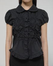 Load image into Gallery viewer, FLARE UP Cloud Puff Blouse Black