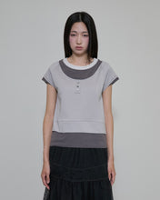 Load image into Gallery viewer, FLARE UP 3-Layered Henley T-shirt Gray