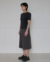 将图片加载到图库查看器,FLARE UP Asymmetrical Bermuda Shorts Charcoal