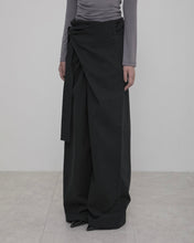 将图片加载到图库查看器,FLARE UP Layered Wrap Trousers Black
