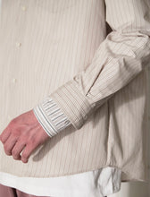 Load image into Gallery viewer, UNALLOYED Layered Cuffs Stripe Shirt Beige