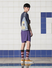 Load image into Gallery viewer, UNALLOYED Logo Gingham Check Gym Sack Blue