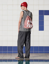 Load image into Gallery viewer, UNALLOYED Logo Gingham Check Gym Sack Red