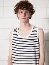 Load image into Gallery viewer, UNALLOYED Logo Stripe Sleeveless White