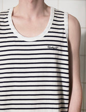 Load image into Gallery viewer, UNALLOYED Logo Stripe Sleeveless White