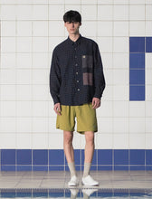 Load image into Gallery viewer, UNALLOYED Pocket Gingham Check Shirt Navy