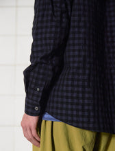 Load image into Gallery viewer, UNALLOYED Pocket Gingham Check Shirt Navy