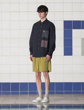 Load image into Gallery viewer, UNALLOYED Pocket Gingham Check Shirt Navy