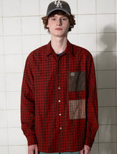 Load image into Gallery viewer, UNALLOYED Pocket Gingham Check Shirt Red