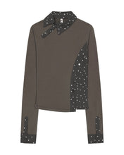 Load image into Gallery viewer, OJOS Starcut Jersey Collar Tee Stone Brown