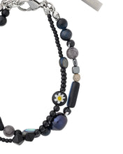 Load image into Gallery viewer, AJOBYAJO Black Light Beads Layered Bracelet Black