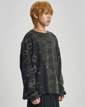 Load image into Gallery viewer, AJOBYAJO Camouflage Leopard Mixed Sweatshirt Charcoal