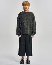 Load image into Gallery viewer, AJOBYAJO Camouflage Leopard Mixed Sweatshirt Charcoal