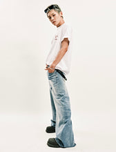 Load image into Gallery viewer, DWSE One Way Washed Wide Denim Pants Light Blue