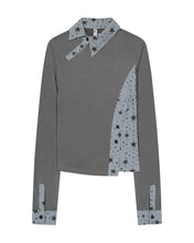 Load image into Gallery viewer, OJOS Starcut Jersey Collar Tee Mint Grey