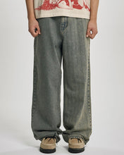 Load image into Gallery viewer, AJOBYAJO Stripe Contrast Jeans Sand