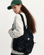 Load image into Gallery viewer, Fallett Double Pocket Small Backpack Black