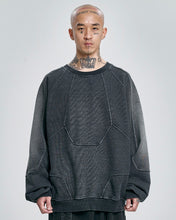 Load image into Gallery viewer, AJOBYAJO Paneled Denim Sweatshirt Black