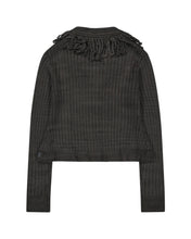 Load image into Gallery viewer, OJOS Tassel Collar Knit Cardigan Charcoal