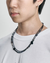 Load image into Gallery viewer, AJOBYAJO Black Light Beads Layered Necklace Black